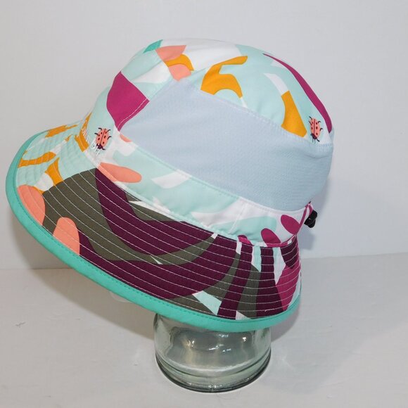 Columbia Youth o/s Multicolor Floral Ladybug sun protection beach Bucket hat - Picture 4 of 11